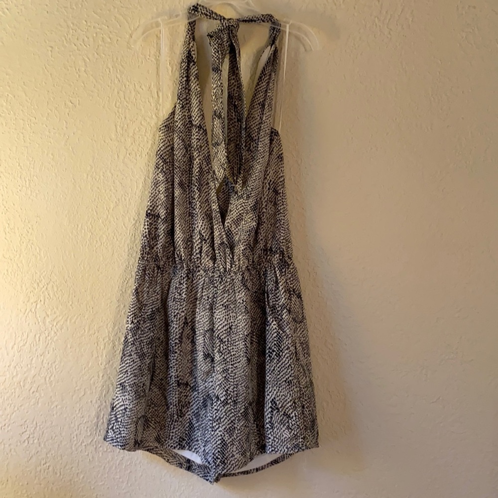 Snake skin halter romper